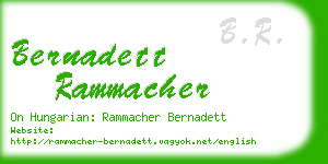 bernadett rammacher business card